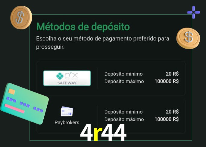 O cassino 4r44 oferece uma grande variedade de métodos de pagamento